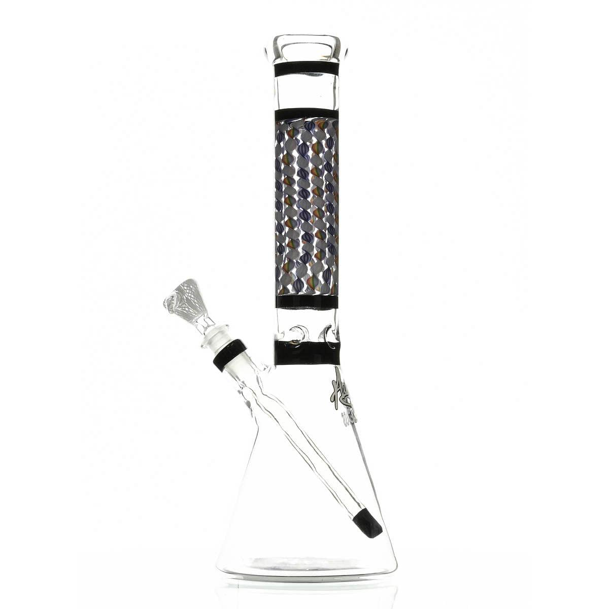 AUGY GLASS 15 Inch Beaker Waterpipe Front View - Smoke Spot Glass