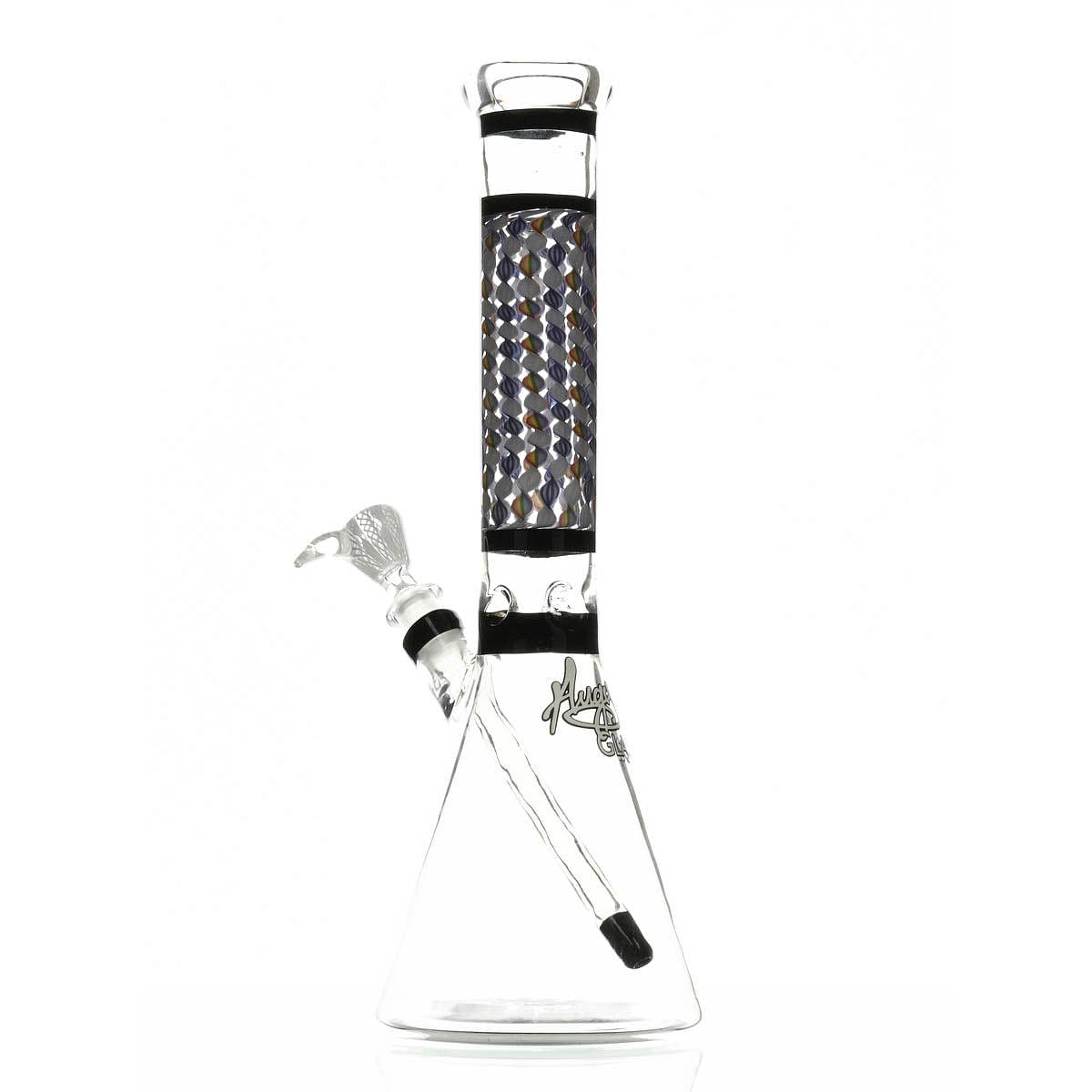6 Inch Downstem Detail on AUGY GLASS 15 Inch Beaker Waterpipe