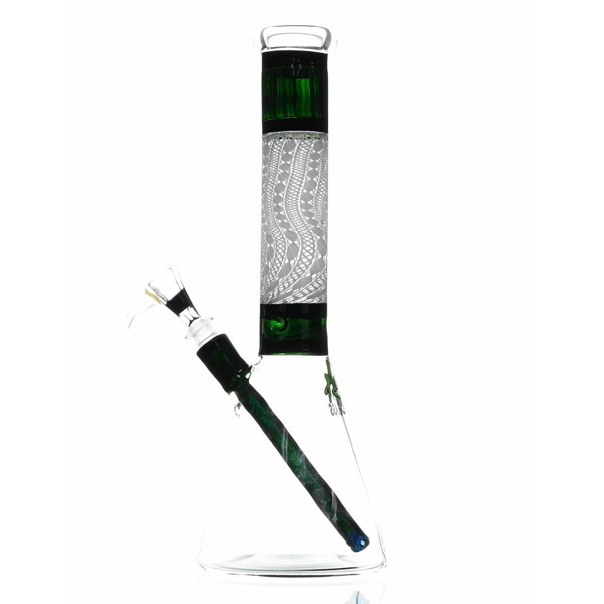 AUGY GLASS 15 Inch Beaker Worked Waterpipe - Premium Scientific Glass at Smoke Spot