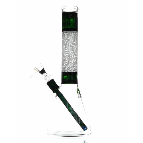 AUGY GLASS 15 INCH BEAKER WORKED