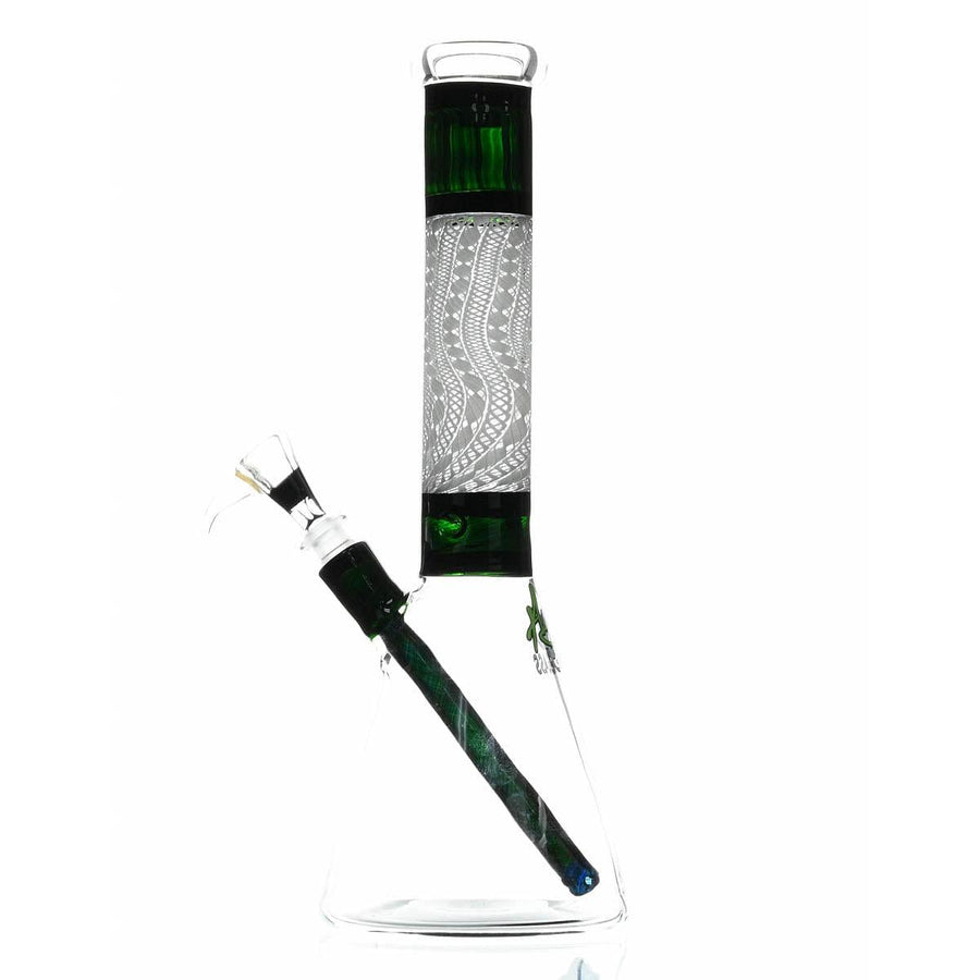 AUGY GLASS 15 INCH BEAKER WORKED