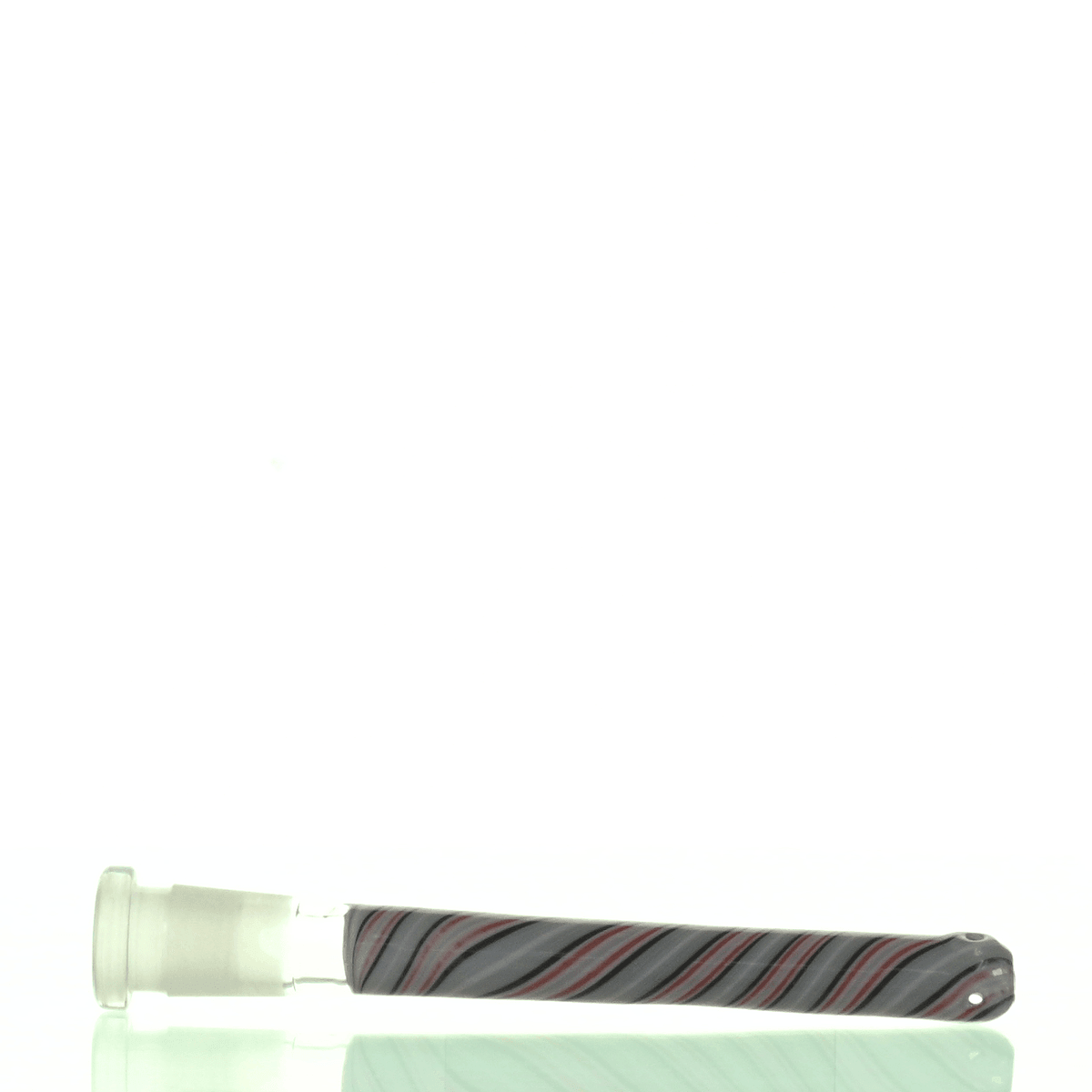 Close-up of AUGY GLASS Fully Worked Downstem 5in 105 glass craftsmanship