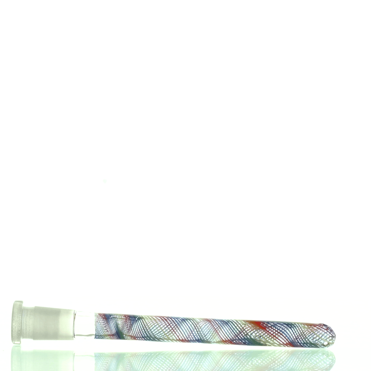 Augy Glass fully worked downstem angled view highlighting glass craftsmanship