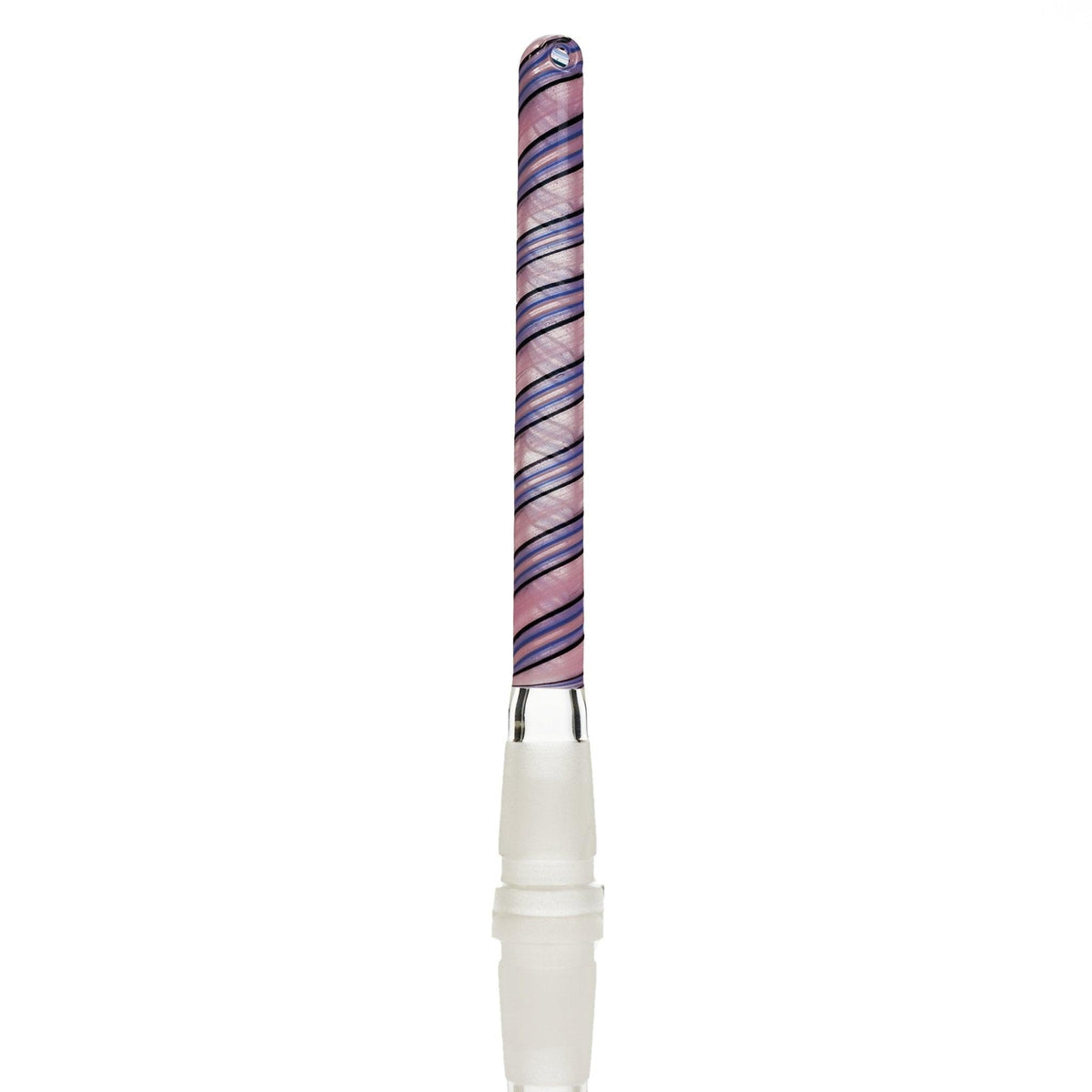 Augy Glass purple shade black line 14 mm 6.00 inch - Smoke Spot Smoke Shop