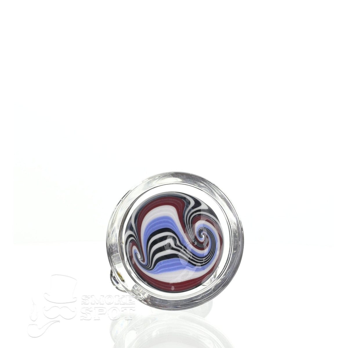Side view of Augy Mini 4 Inch Tube Worked #109 glass waterpipe by SSV