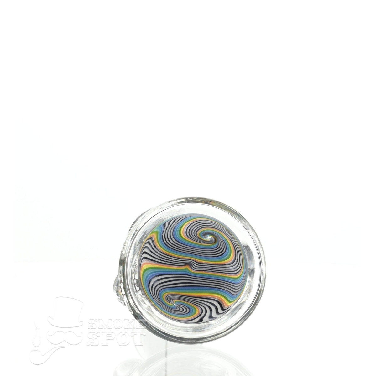 Side view of Augy Mini 4 Inch Tube Worked #121 glass rig