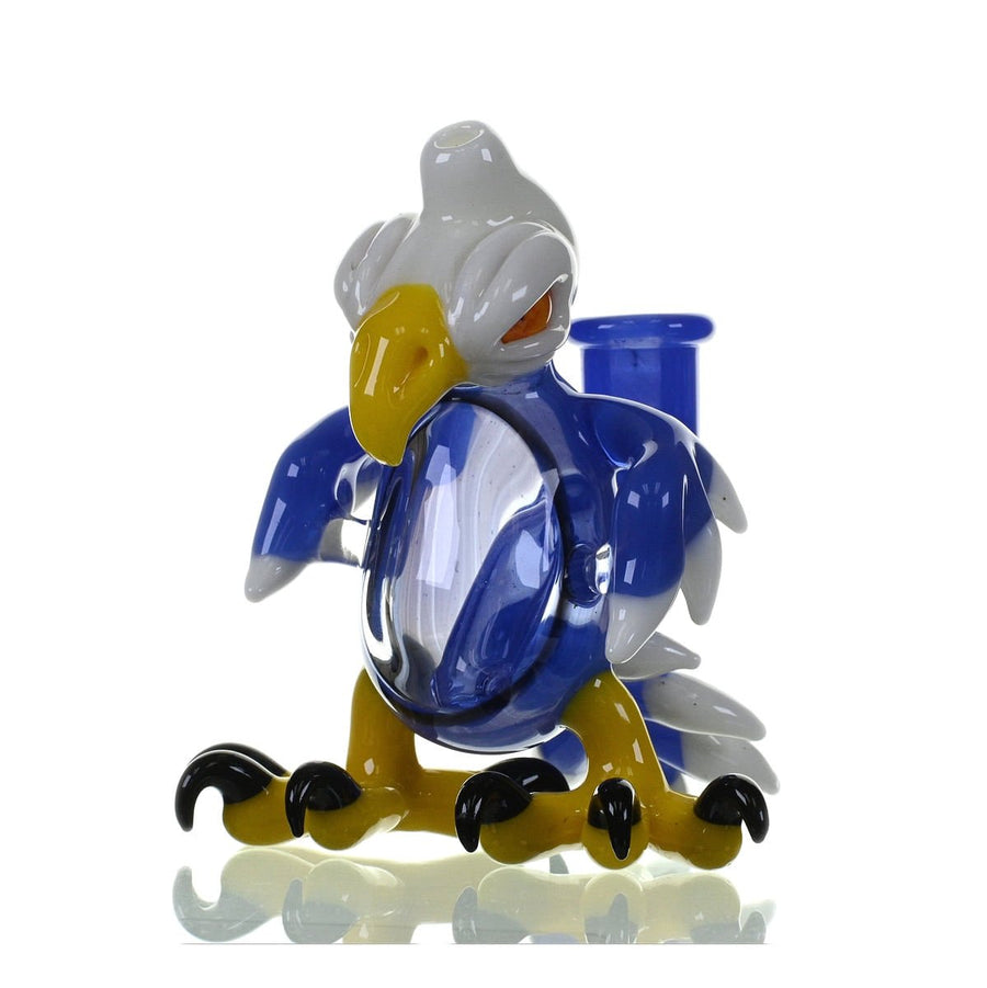 Blue Solo Window Belly Waterpipe - Blue Cheese, Star White, Canary Yellow