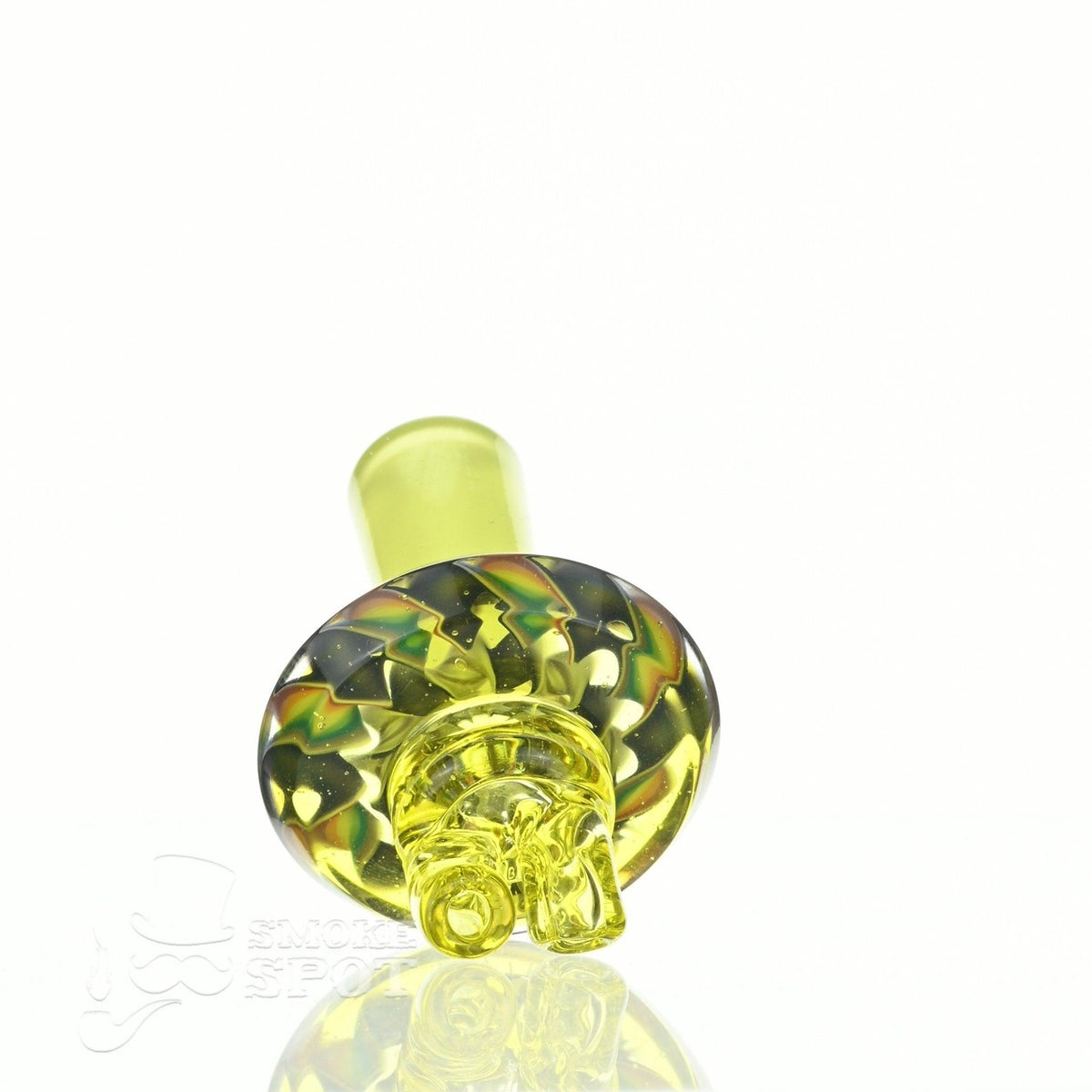 Side view of C-Lanni Lemon Lime x Brozay spinner cap glass accessory