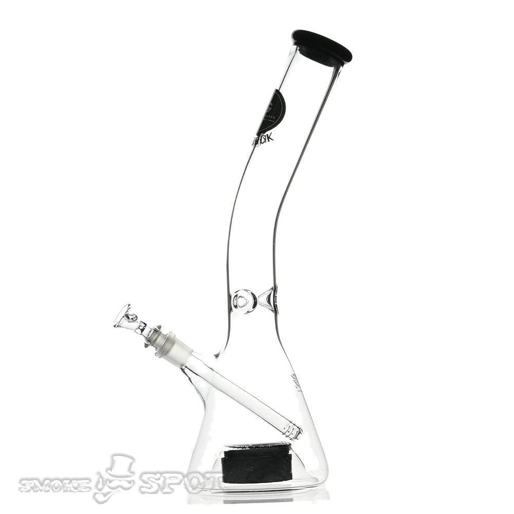 Compton Grinder Glass Kickback 15 inch bent with aattached grinder - Smoke Spot Smoke Shop