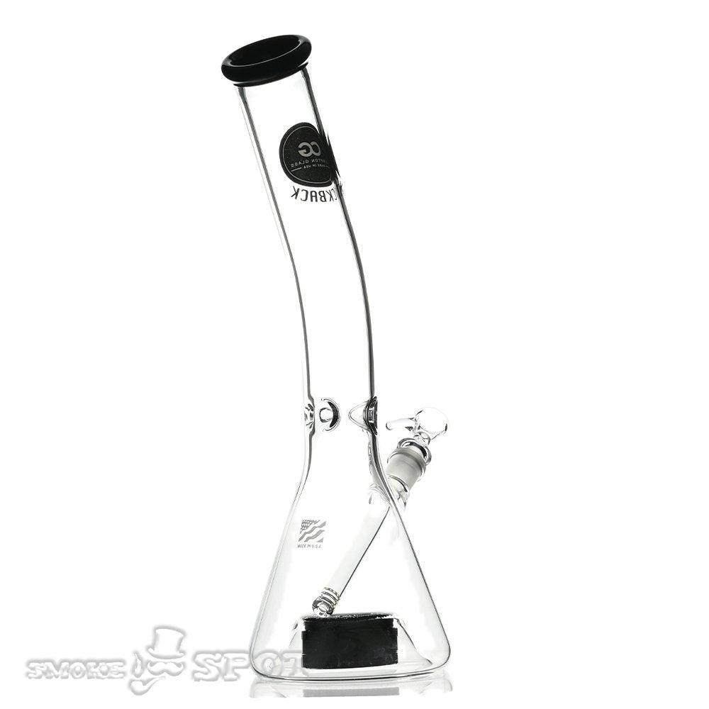 Compton Grinder Glass Kickback 15 inch bent with aattached grinder - Smoke Spot Smoke Shop