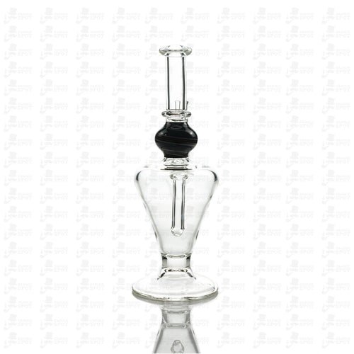 Conviction Glass Black red white mini hourglass