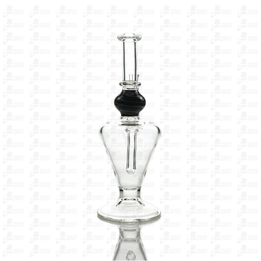 Conviction Glass Black red white mini hourglass