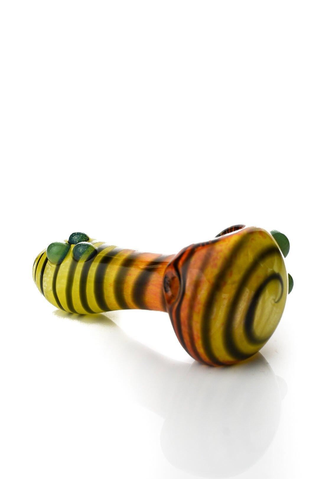Side view of Deviant In & Out Spoon Handpipe 2 showcasing glass craftsmanship