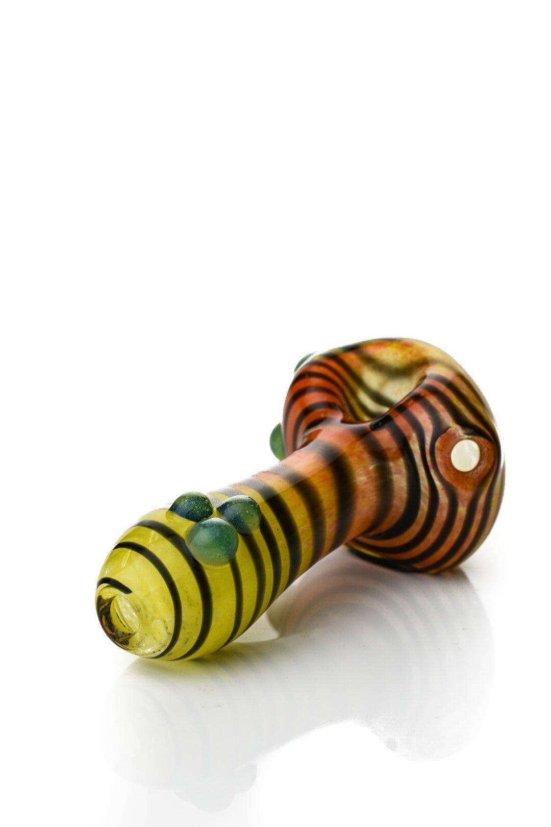 Close-up of Deviant Glass handpipe bowl and mouthpiece