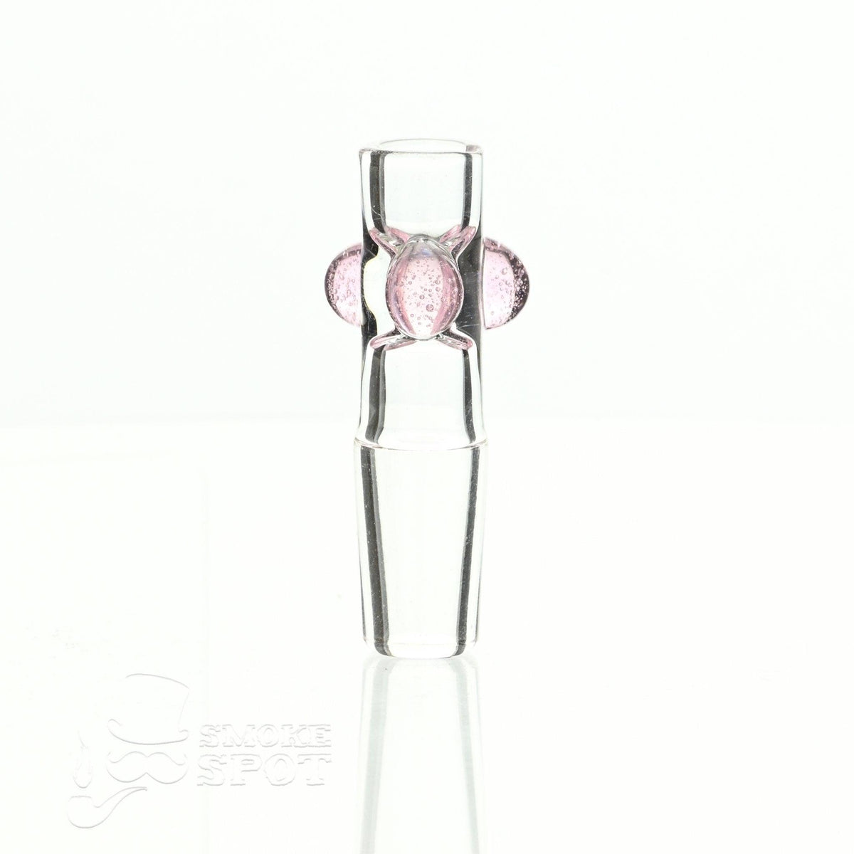 Close-up of Dustin Dry Herb Slide Snapper 14 mm Honeycomb Martini - Smoke Spot Glass
