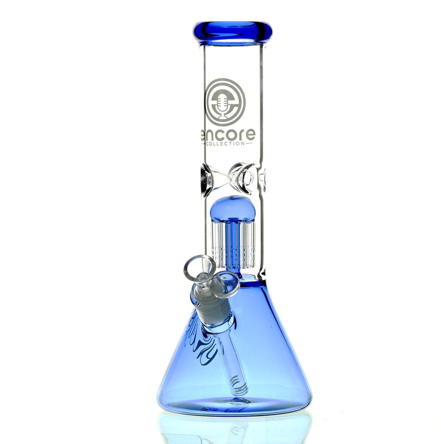 ENCORE 12" BEAKER W/TREE PERC BLUE