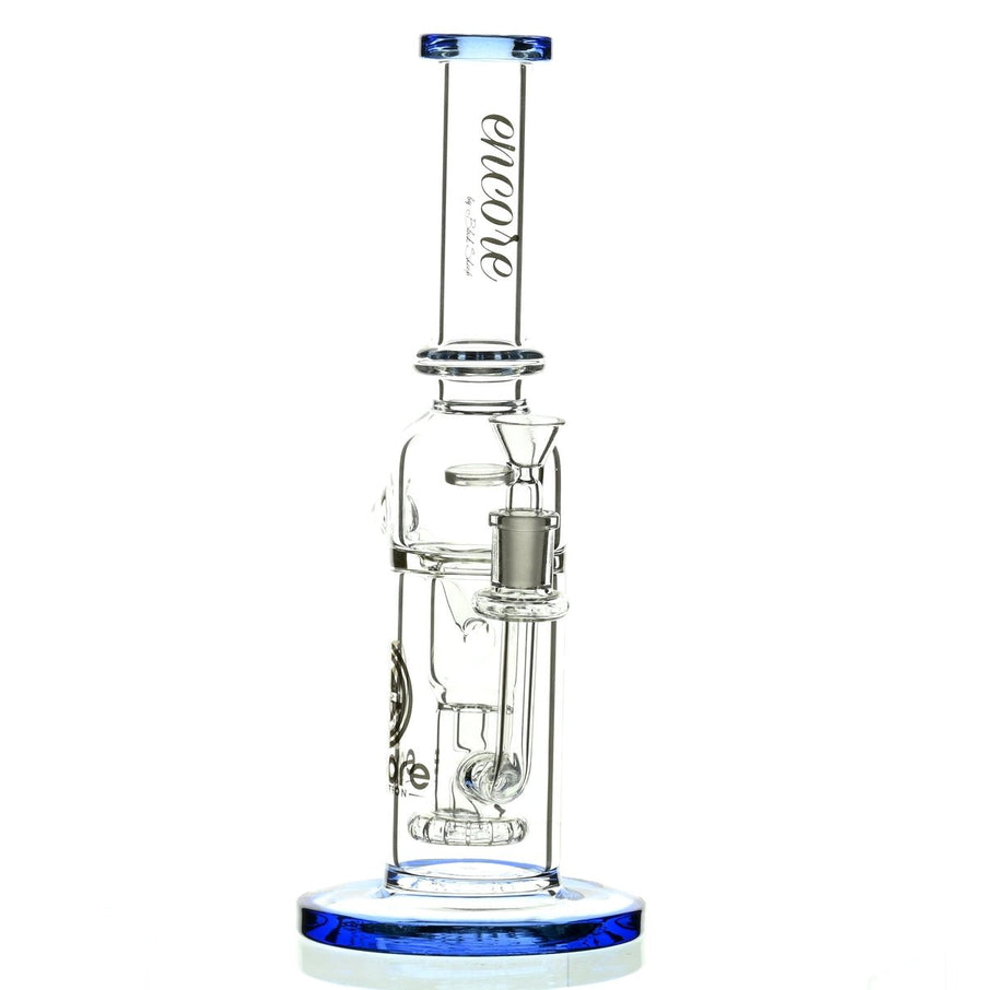 Encore 12" Recycler with Showerhead Perc - Blue | Scientific Glass Waterpipe