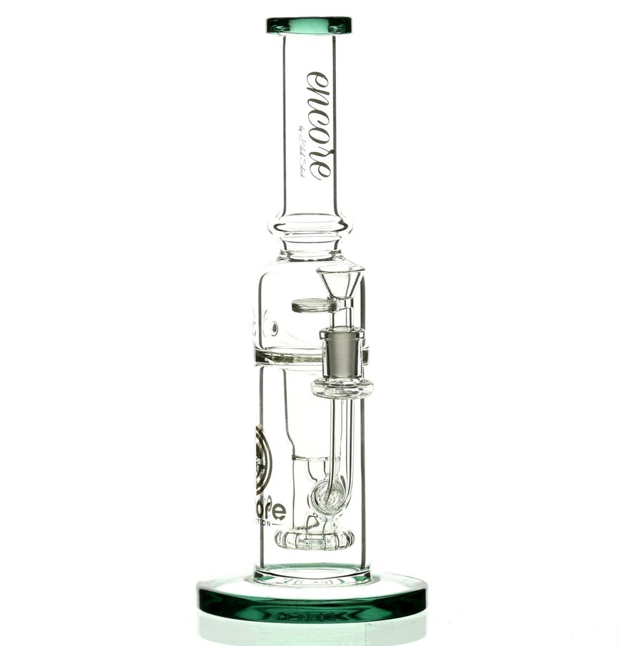 Encore 12" Recycler with Showerhead Perc - Green Scientific Glass Waterpipe