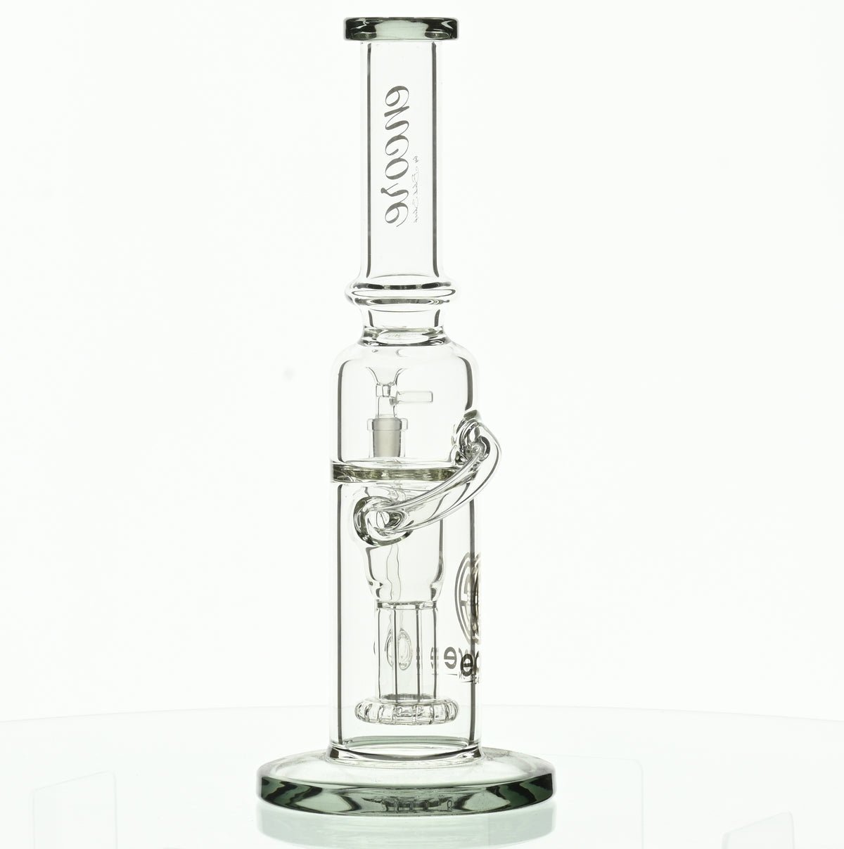 ENCORE 12 inch Recycler Waterpipe showing showerhead percolator detail