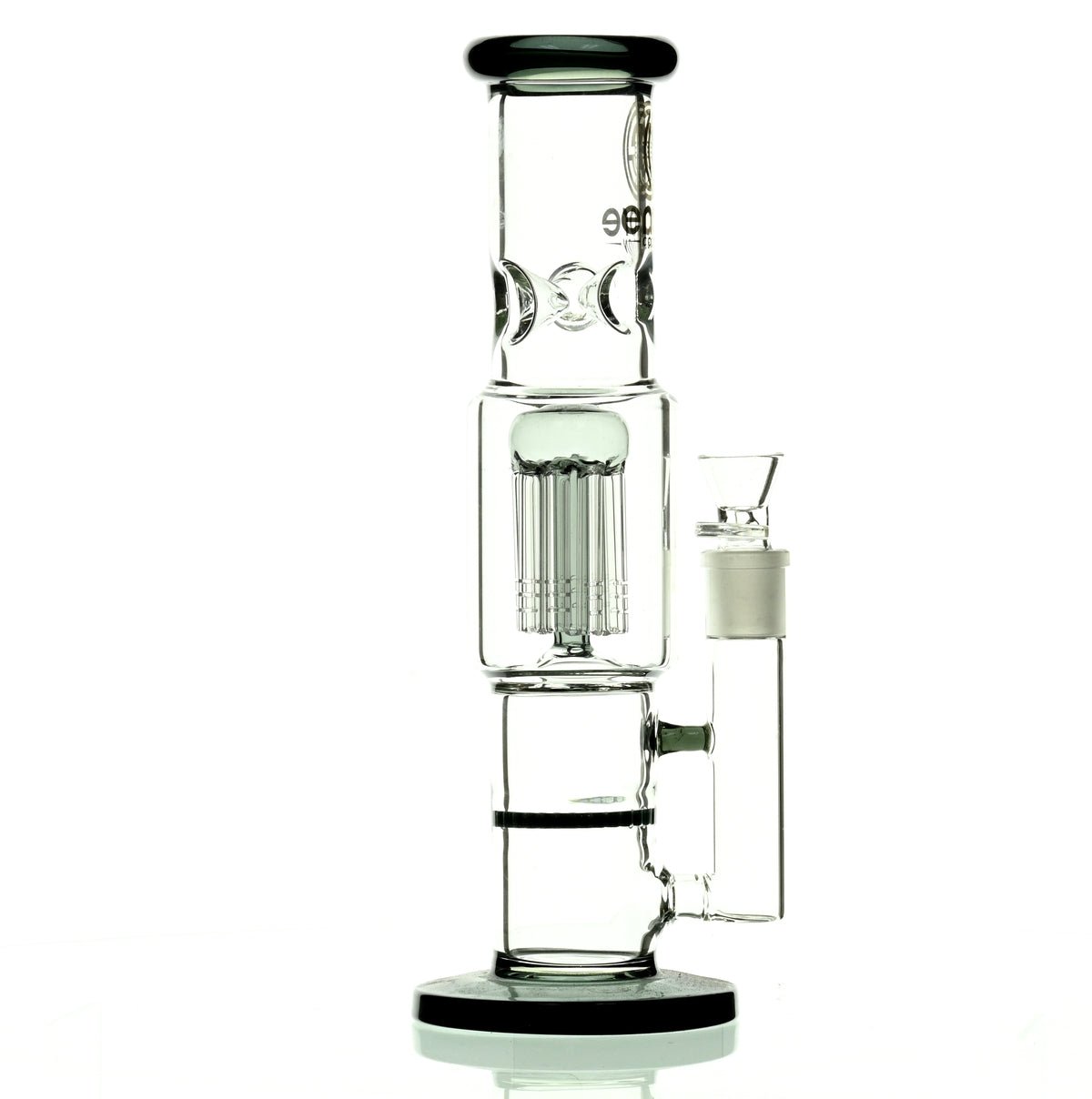 ENCORE 12" STRAIGHT TUBE W/TREE AND HONEYCOMB STACK PERC BLACK - Smoke Spot Smoke Shop