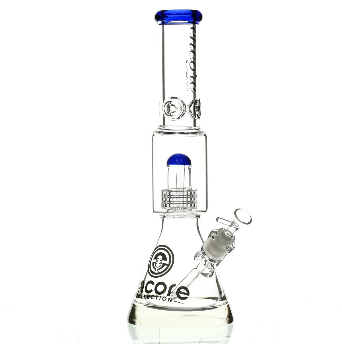ENCORE 16" BEAKER W/MATRIX SHOWERHEAD BLUE - Smoke Spot Smoke Shop