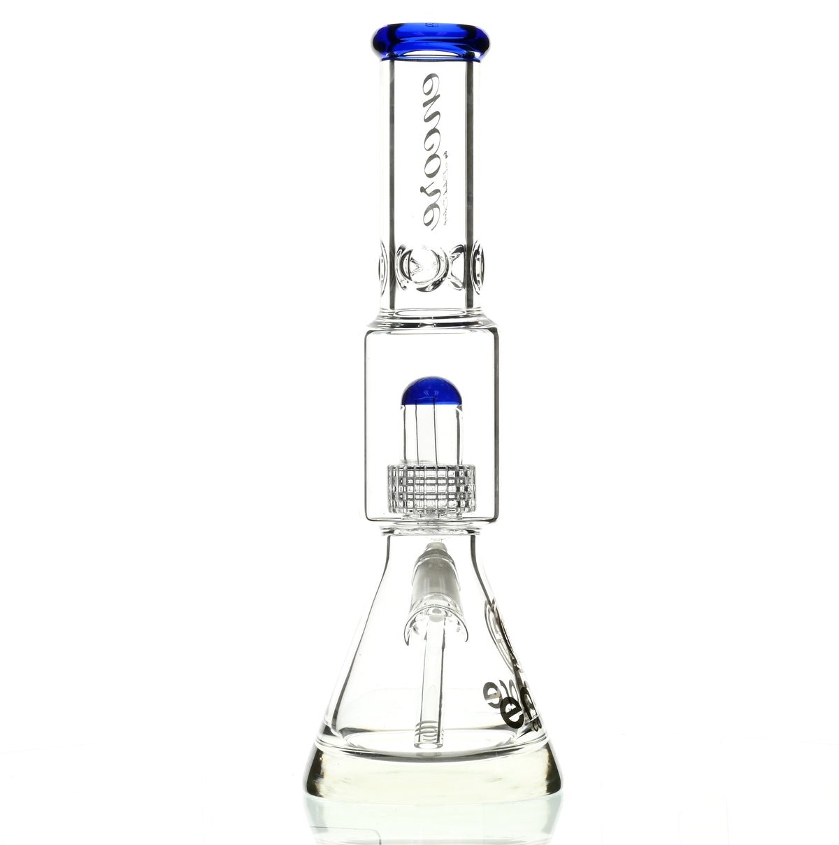 ENCORE 16" BEAKER W/MATRIX SHOWERHEAD BLUE - Smoke Spot Smoke Shop