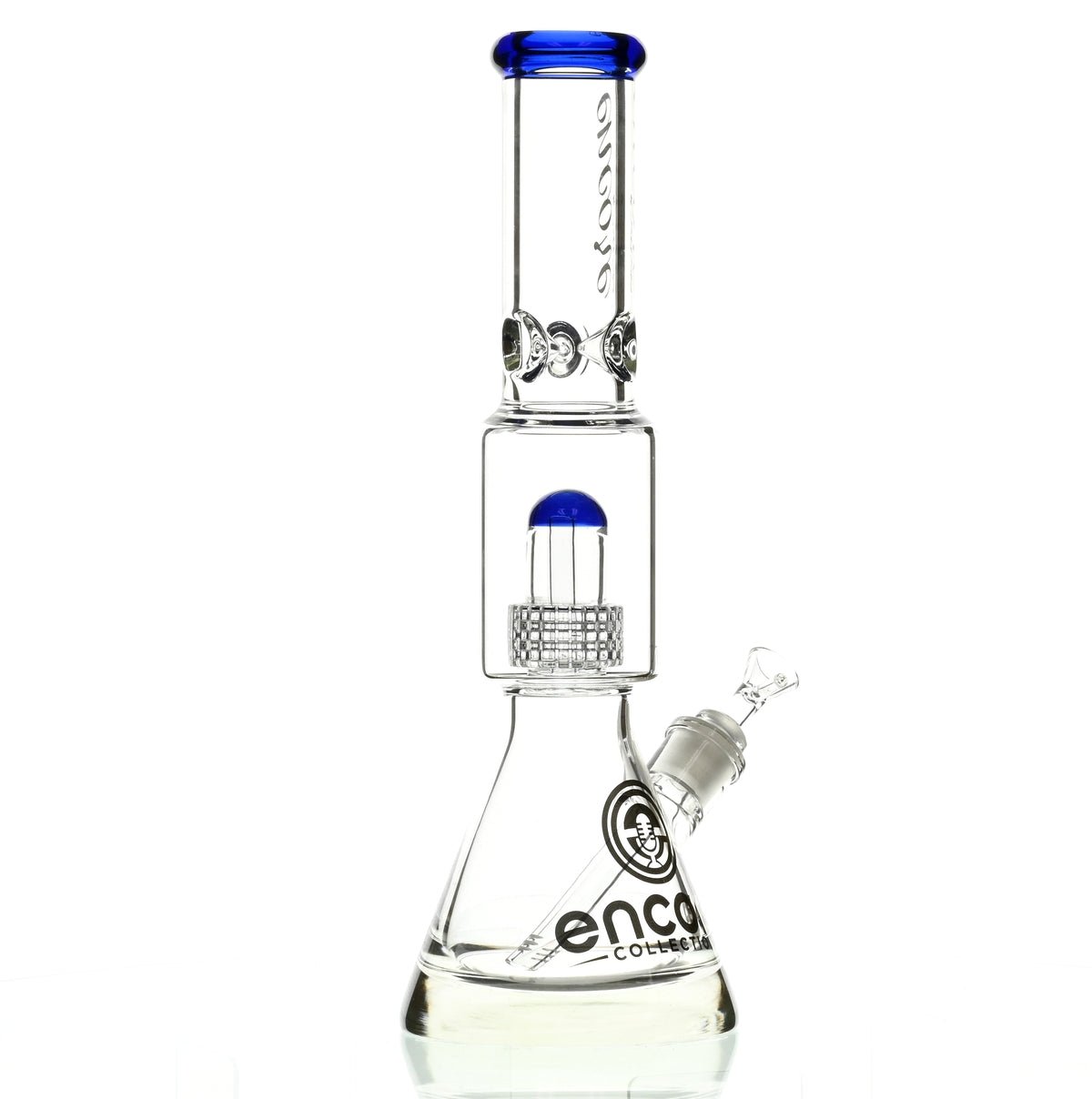 ENCORE 16" BEAKER W/MATRIX SHOWERHEAD BLUE - Smoke Spot Smoke Shop