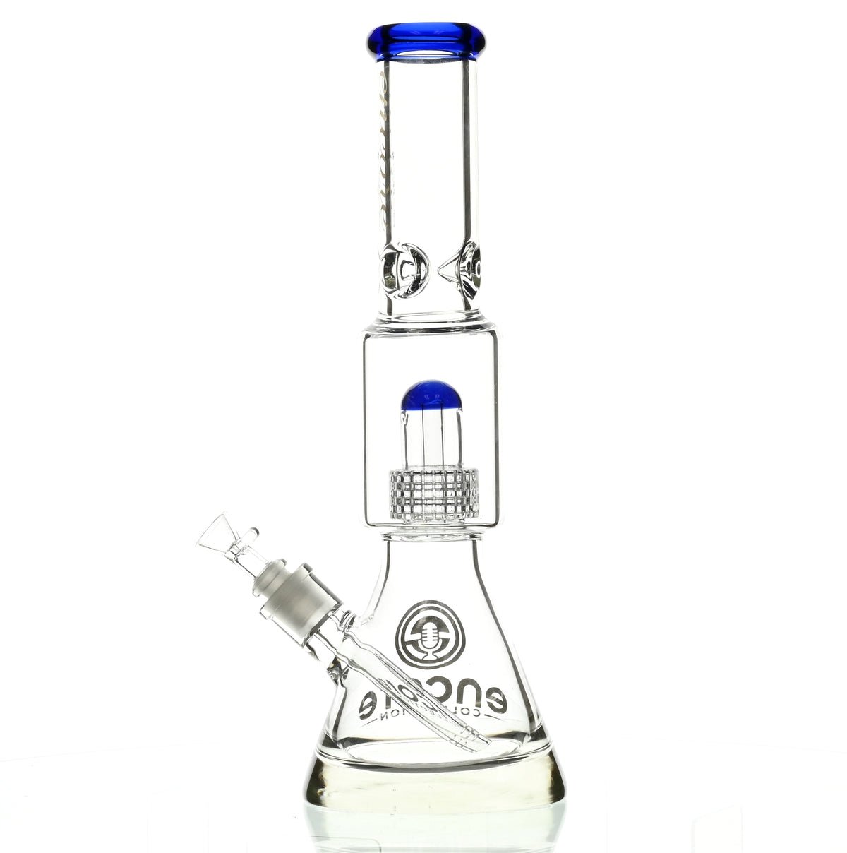ENCORE 16" BEAKER W/MATRIX SHOWERHEAD BLUE - Smoke Spot Smoke Shop