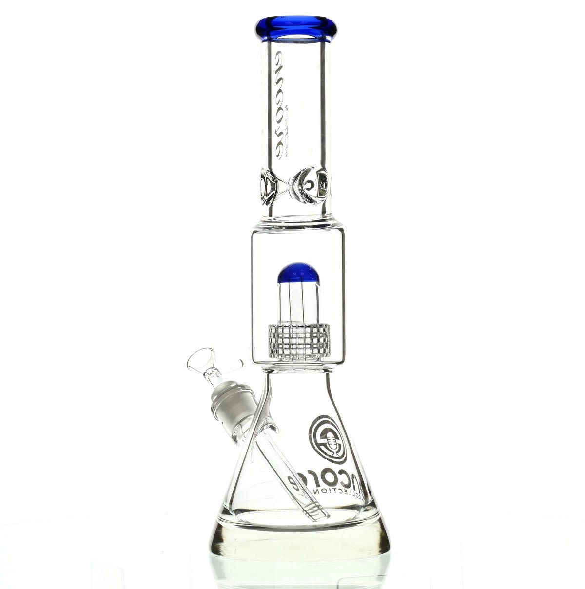 ENCORE 16" BEAKER W/MATRIX SHOWERHEAD BLUE - Smoke Spot Smoke Shop