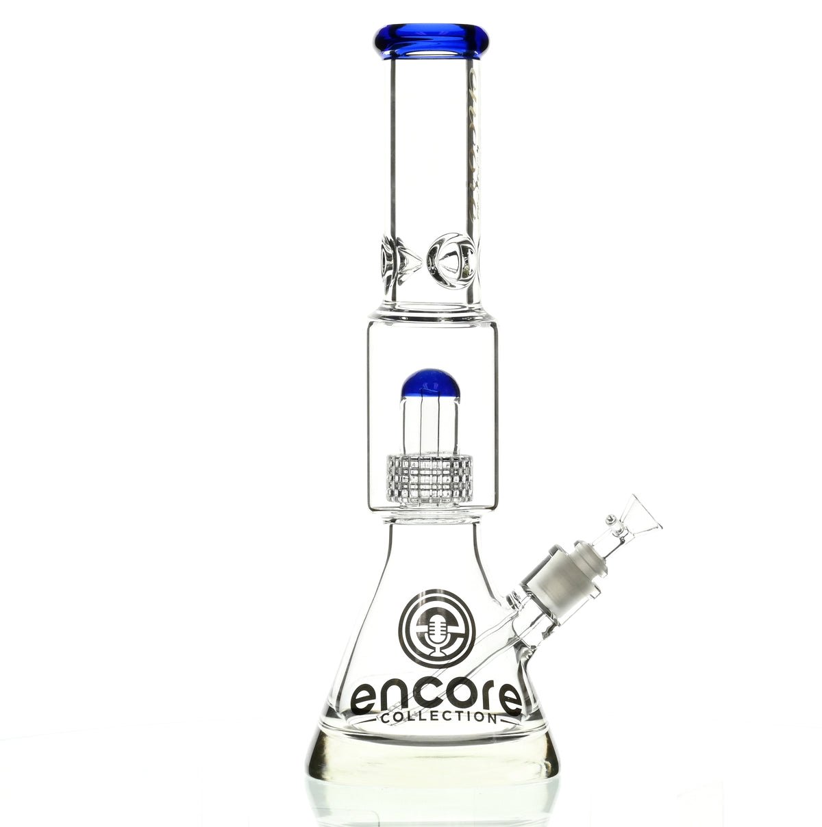 ENCORE 16" BEAKER W/MATRIX SHOWERHEAD BLUE - Smoke Spot Smoke Shop