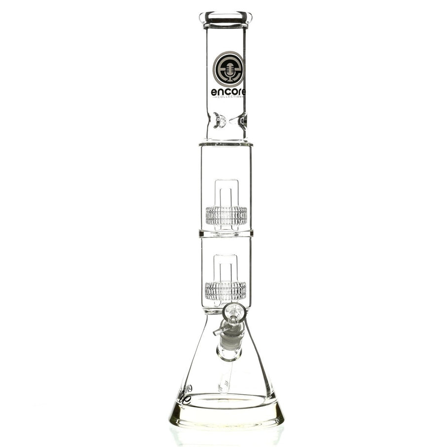 ENCORE 18" DOUBLE STACK MATRIX SHOWERHEAD PERC WHITE
