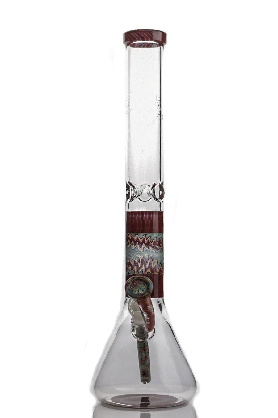 Envy Glass Wig Wag Reversal Beaker 18" Red