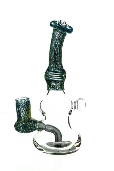 Frit Mini Rig by Waterhouse Glass - 8 Inch Worked Waterpipe