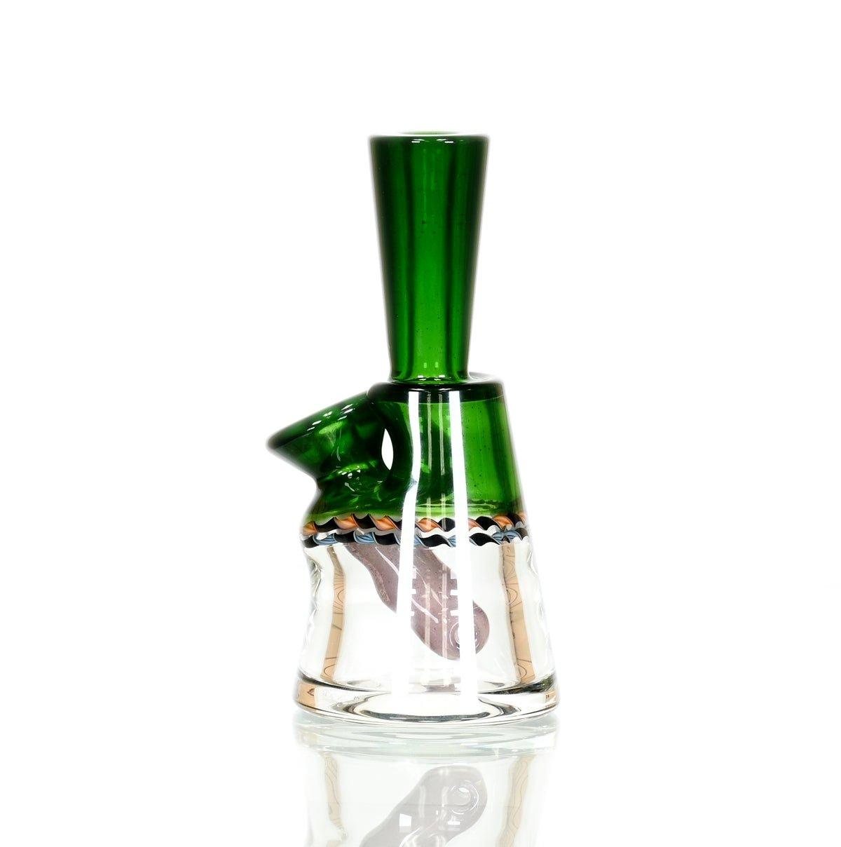 GLASS BLOWING BUSINESS HUSTLER TRIMB PORTLAND GREEN/ WHITE HIBISCUS - Smoke Spot Smoke Shop