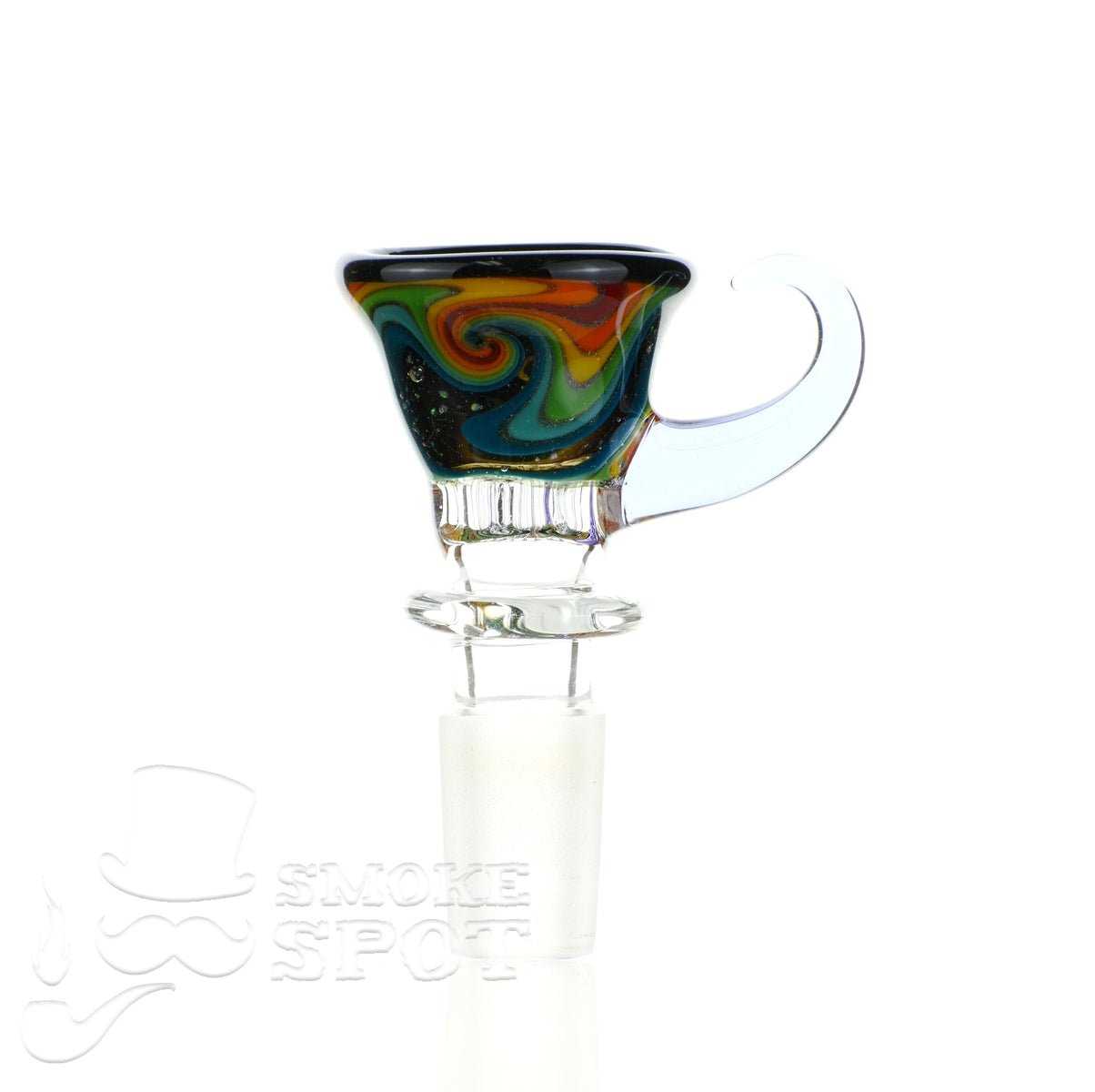 Glass enthuastic bowl 14 mm with a hook #101 - Smoke Spot Smoke Shop