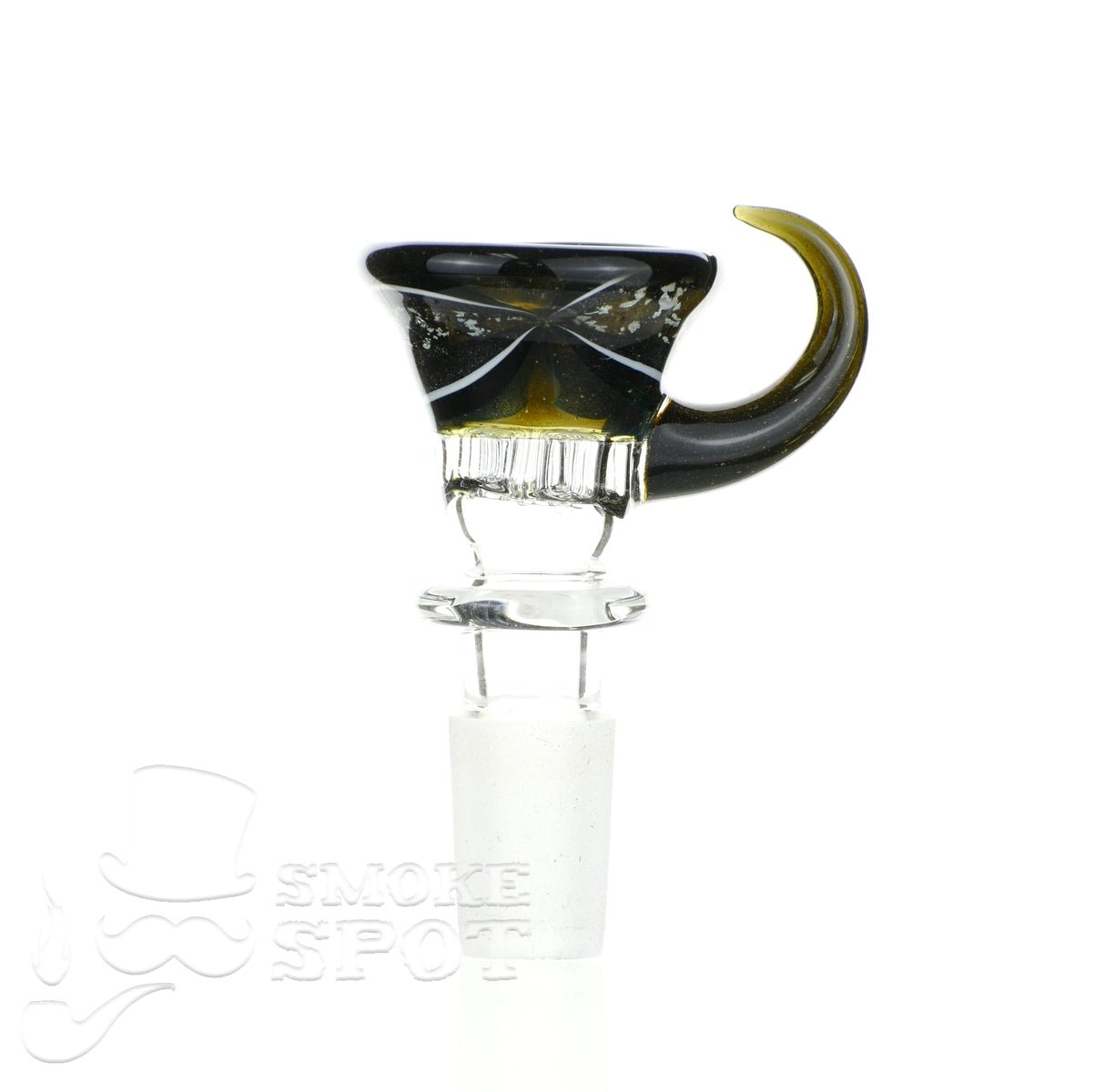 Glass enthuastic bowl 14 mm with a hook #102 - Smoke Spot Smoke Shop