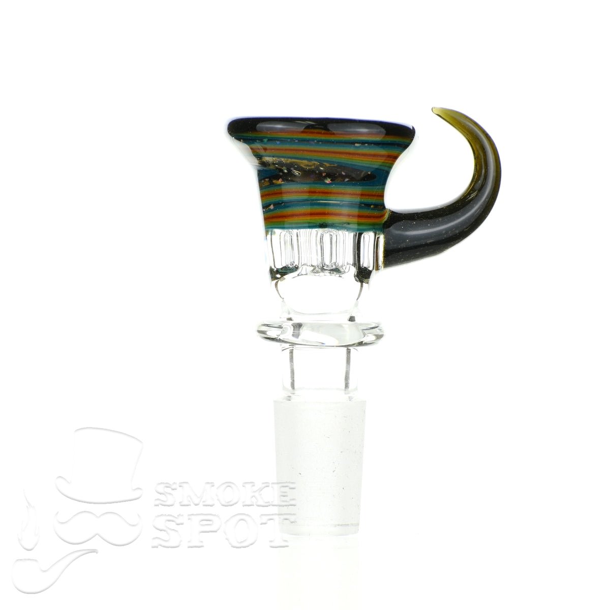 Glass enthuastic bowl 14 mm with a hook #103 - Smoke Spot Smoke Shop