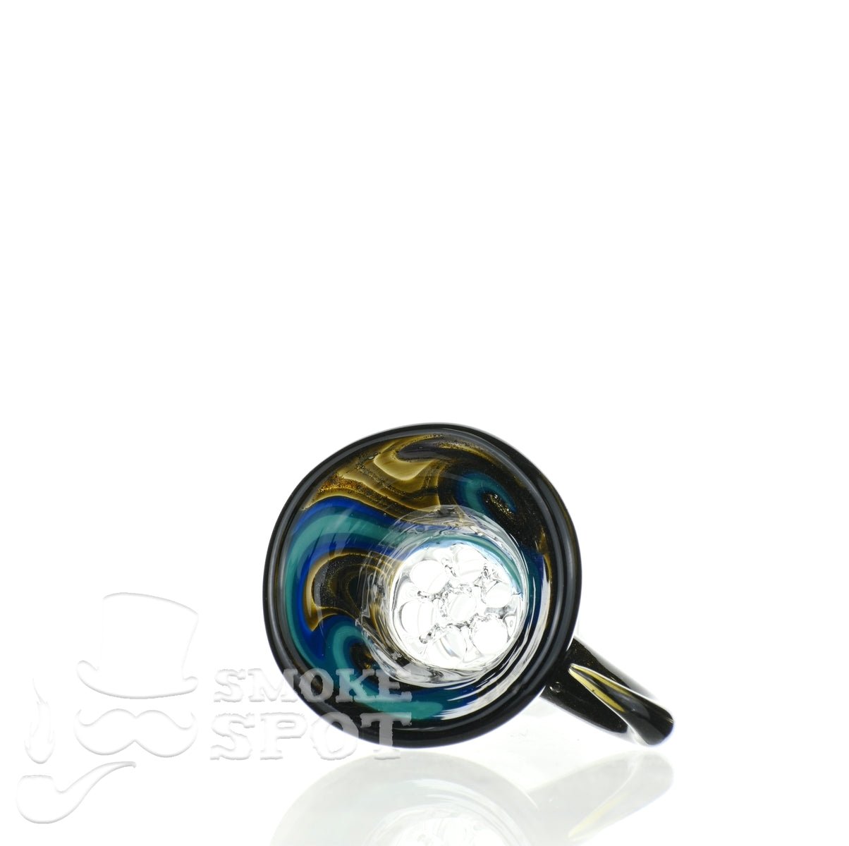Glass enthuastic bowl 14 mm with a hook #104 - Smoke Spot Smoke Shop