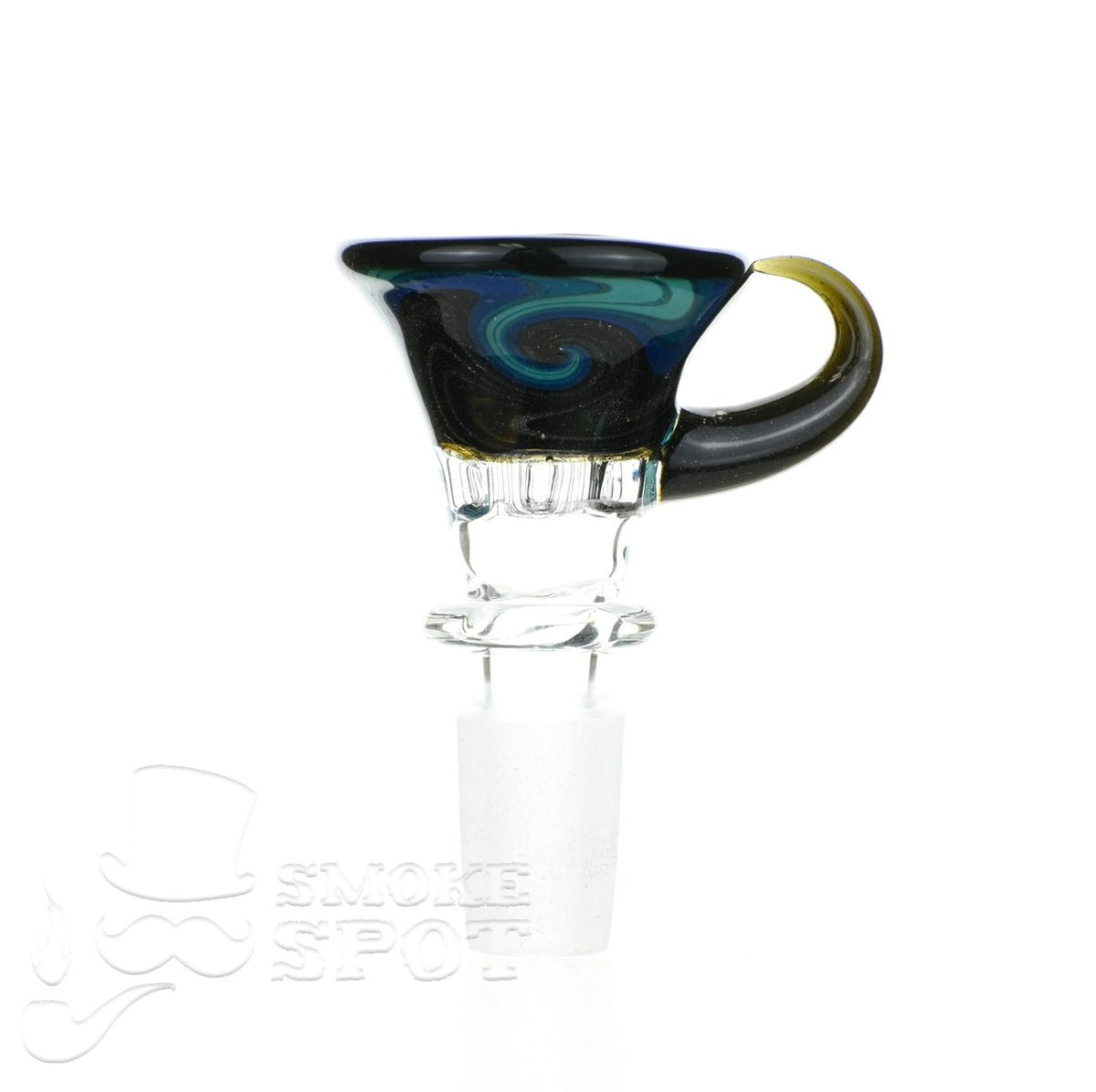 Glass enthuastic bowl 14 mm with a hook #104 - Smoke Spot Smoke Shop