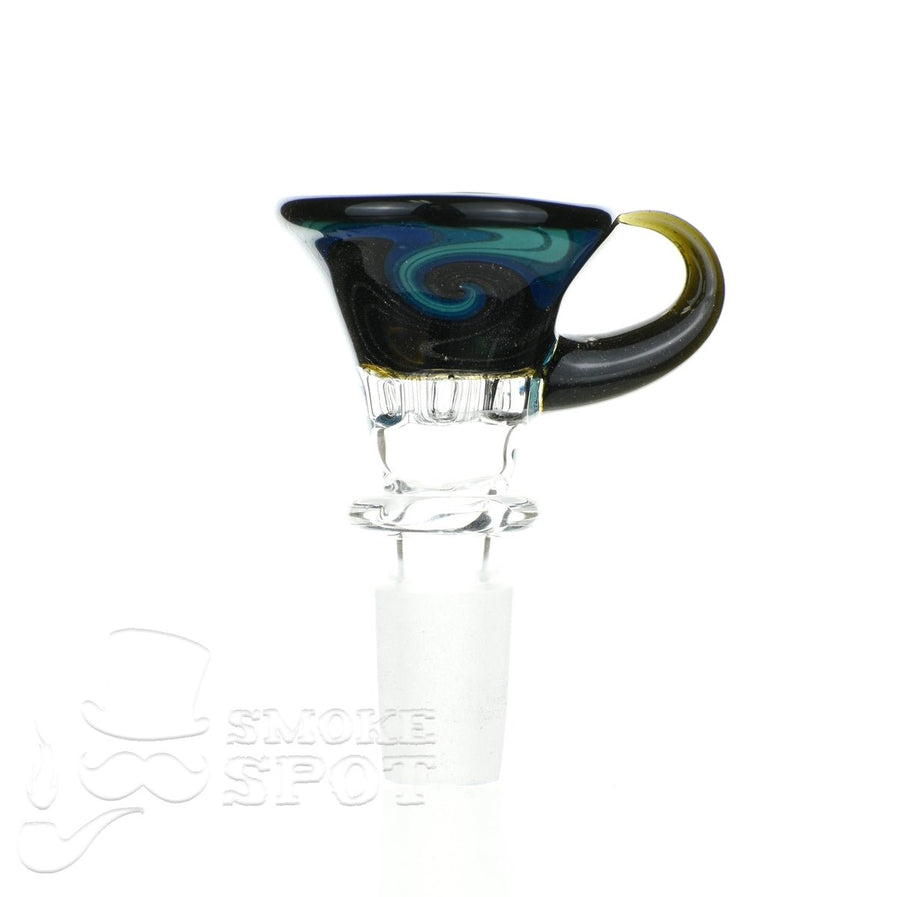 Glass enthuastic bowl 14 mm with a hook #104