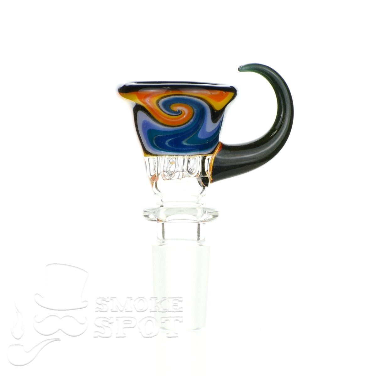 Glass enthuastic bowl 14 mm with a hook #105 - Smoke Spot Smoke Shop
