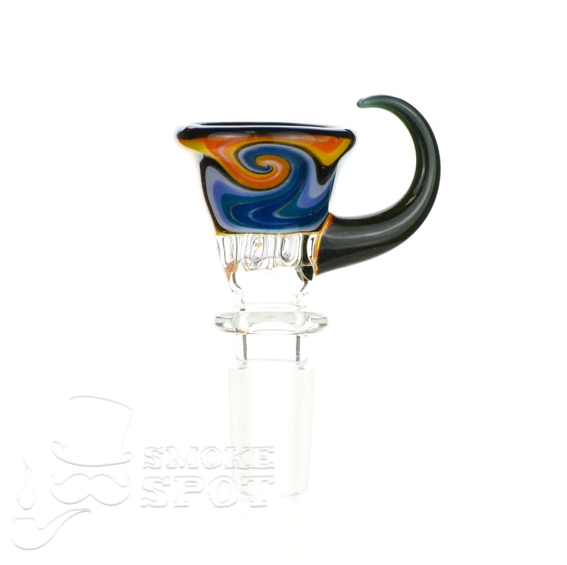 Glass enthuastic bowl 14 mm with a hook