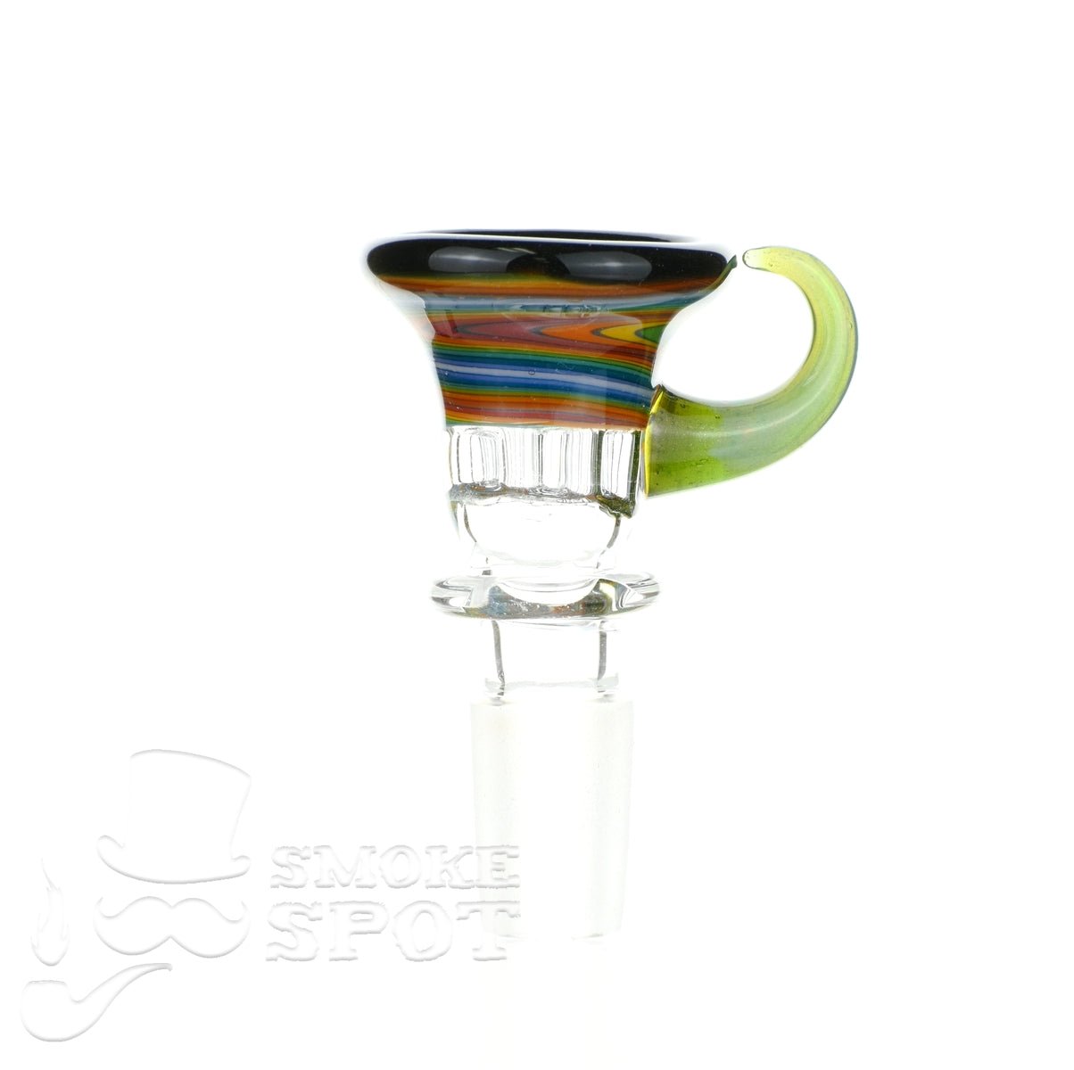 Glass enthuastic bowl 14 mm with a hook #107 - Smoke Spot Smoke Shop