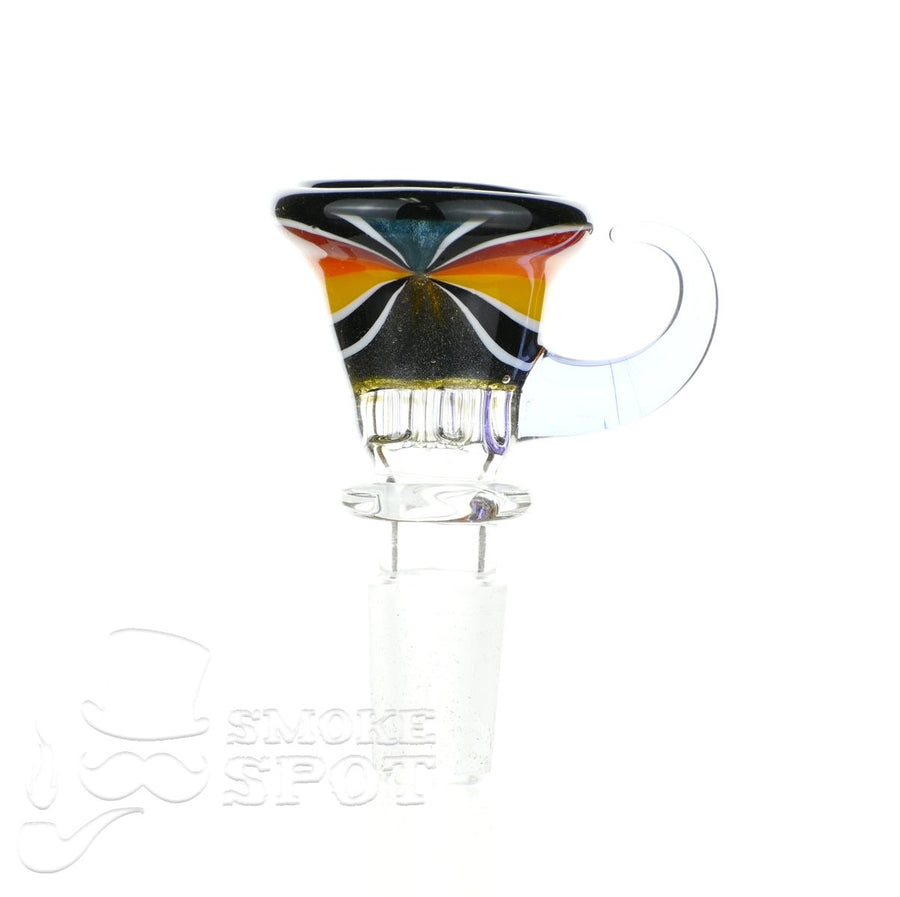 Glass enthuastic bowl 14 mm with a hook #113