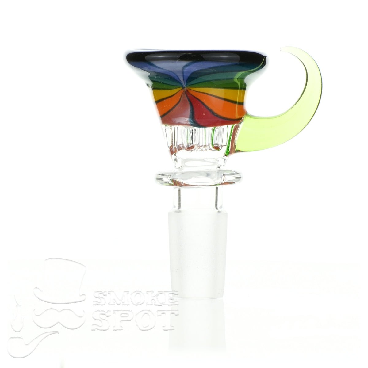 Glass enthuastic bowl 14 mm with a hook #117 - Smoke Spot Smoke Shop