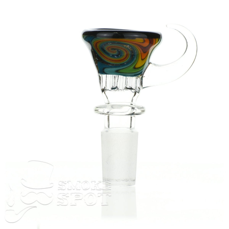 Glass enthuastic bowl 14 mm with a hook #122