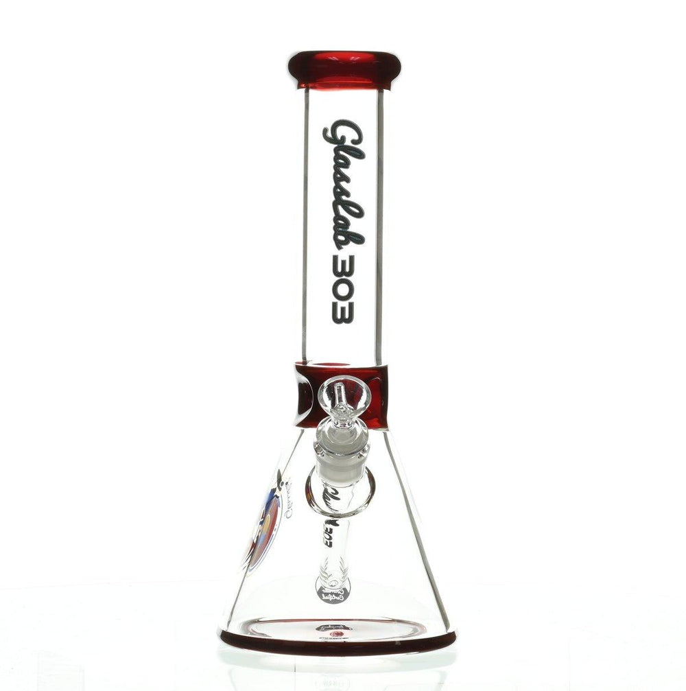 GLASSLAB 303 7MM BEAKER RED ACCENT