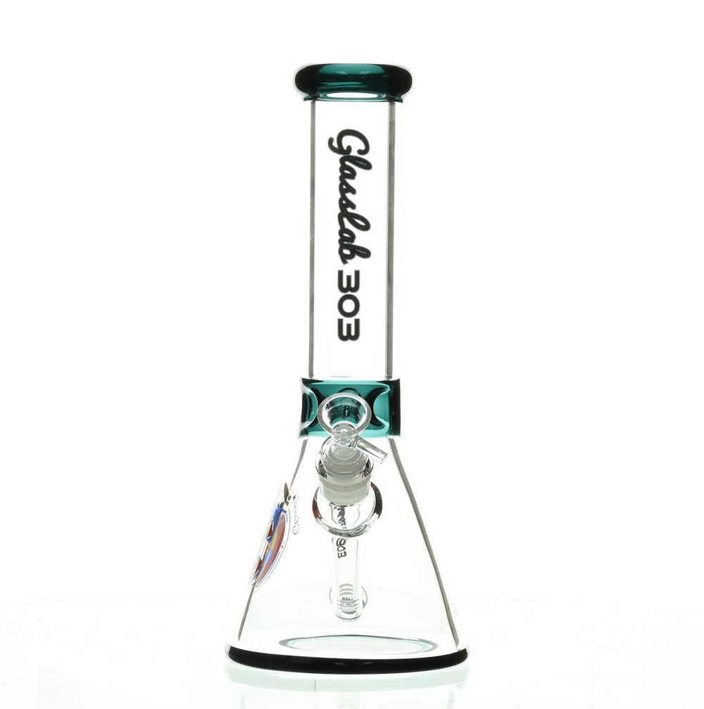 GLASSLAB 303 7MM BEAKER TEAL GREEN ACCENT