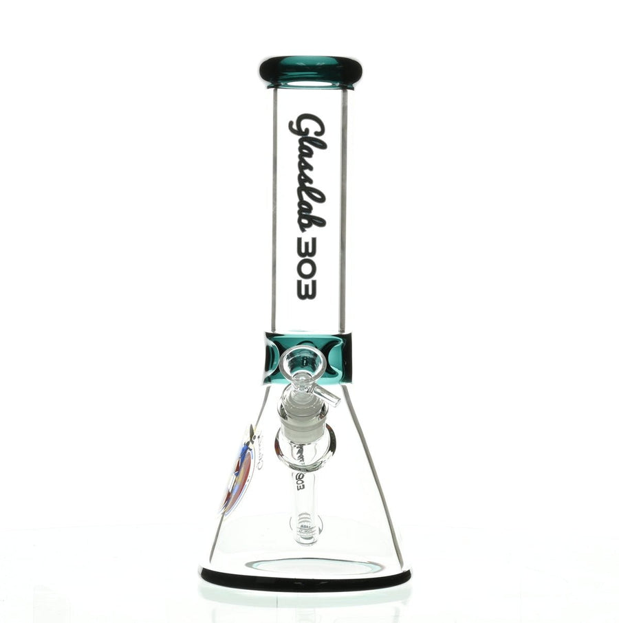 GLASSLAB 303 7MM BEAKER TEAL GREEN ACCENT