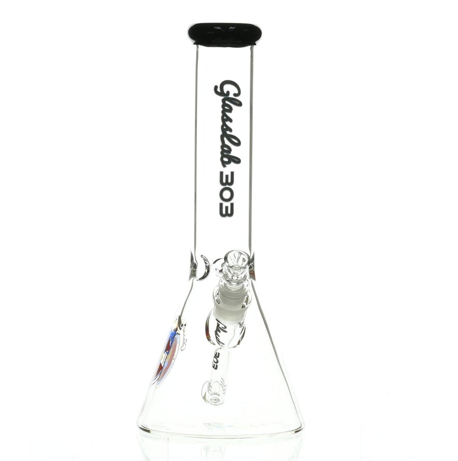 GLASSLAB 303 Beaker Black Accent - Premium Scientific Waterpipe